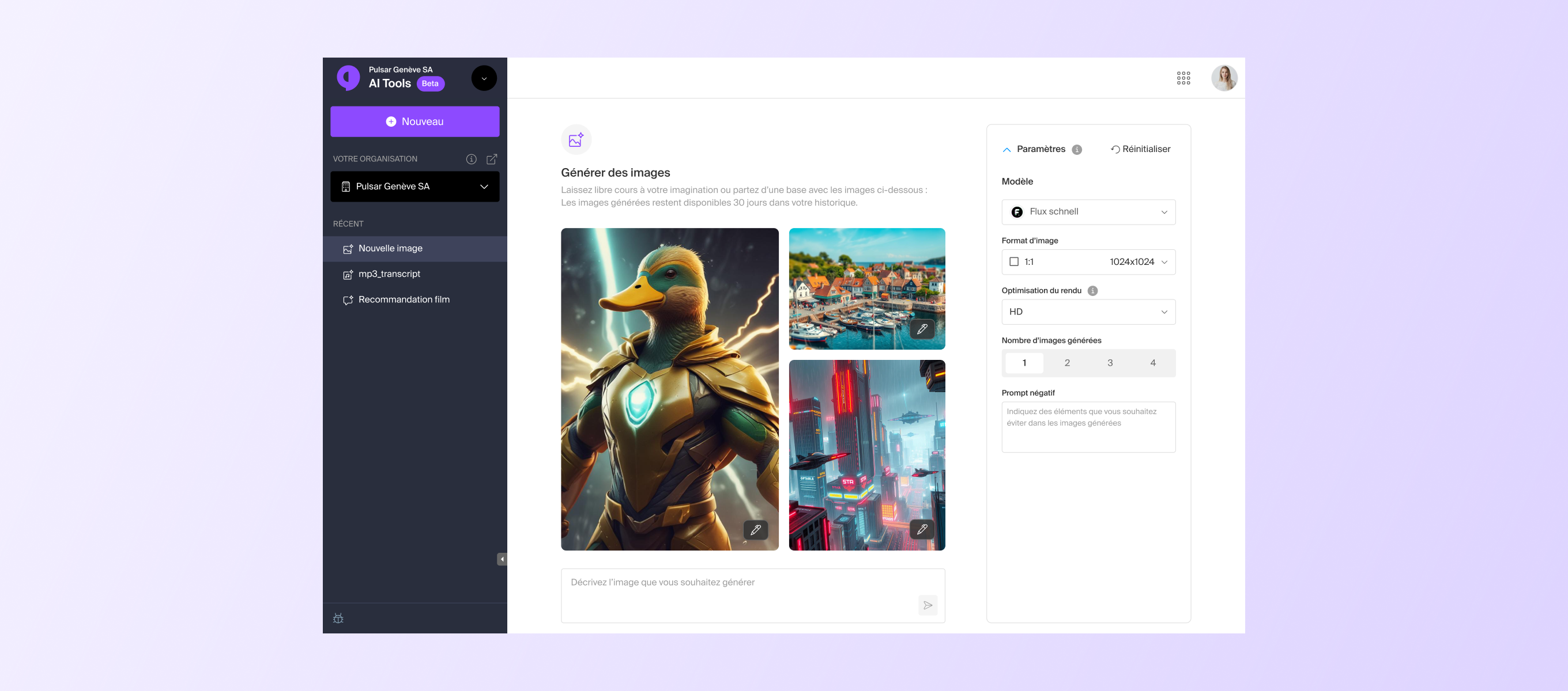 AI Tools — page de démarrage