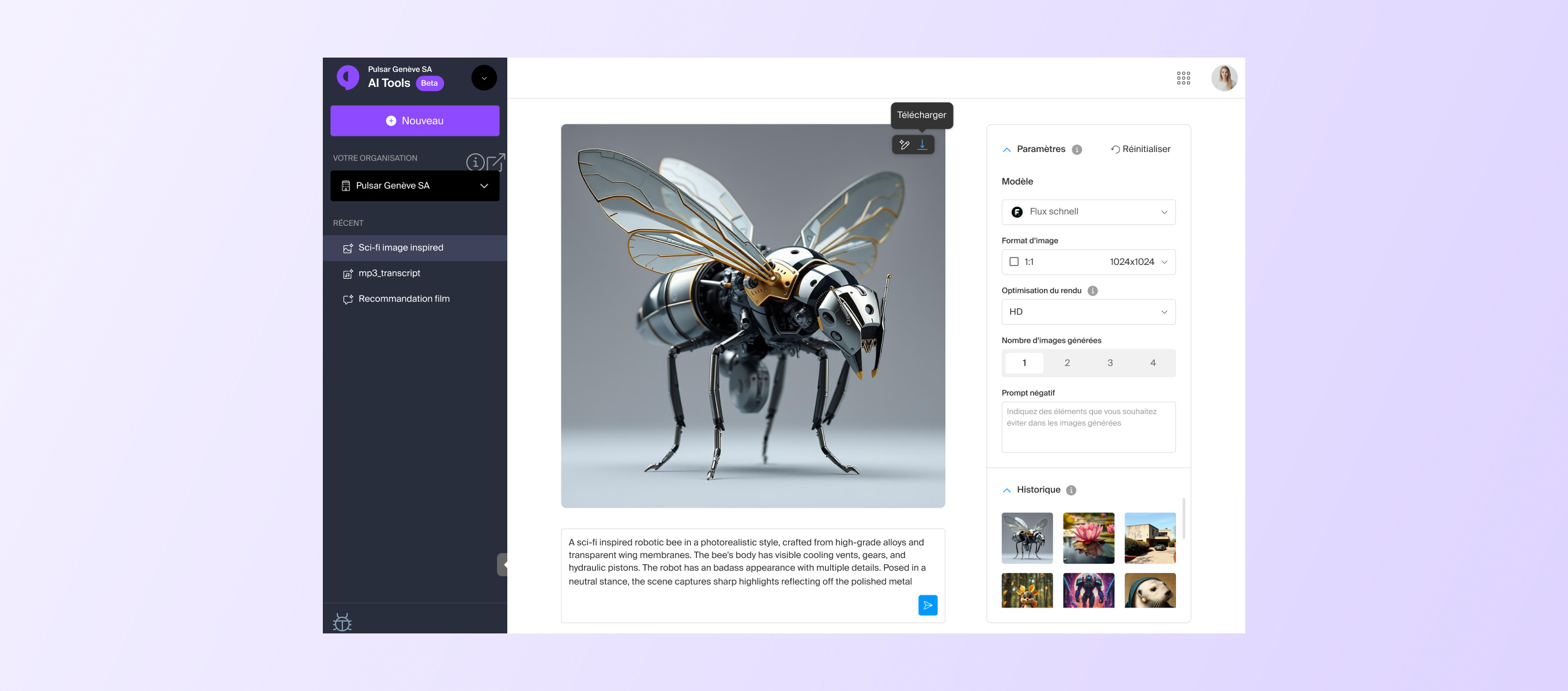 AI Tools — génération d'image